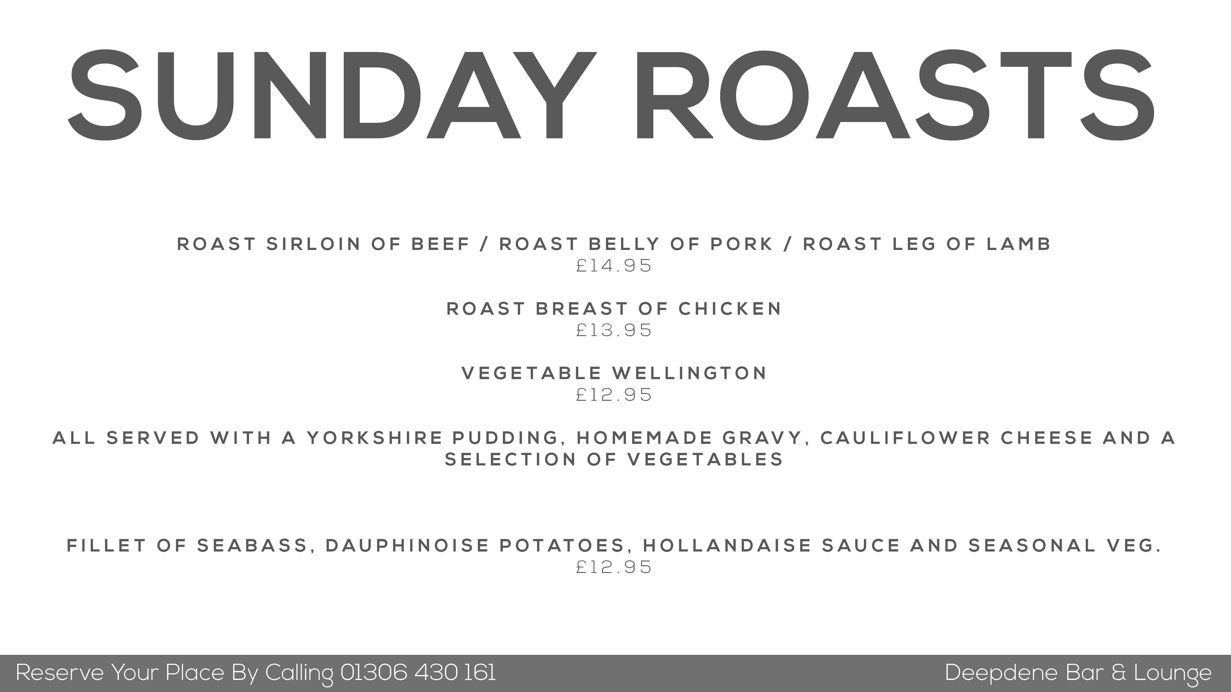 Sunday Roasts